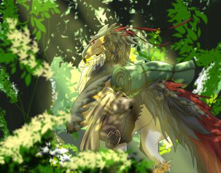 丛林中的鹭鹰龙 by 阿月