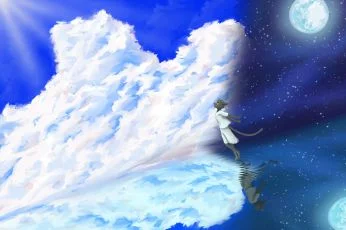 The night cat envies the blue sky by がうがうばう