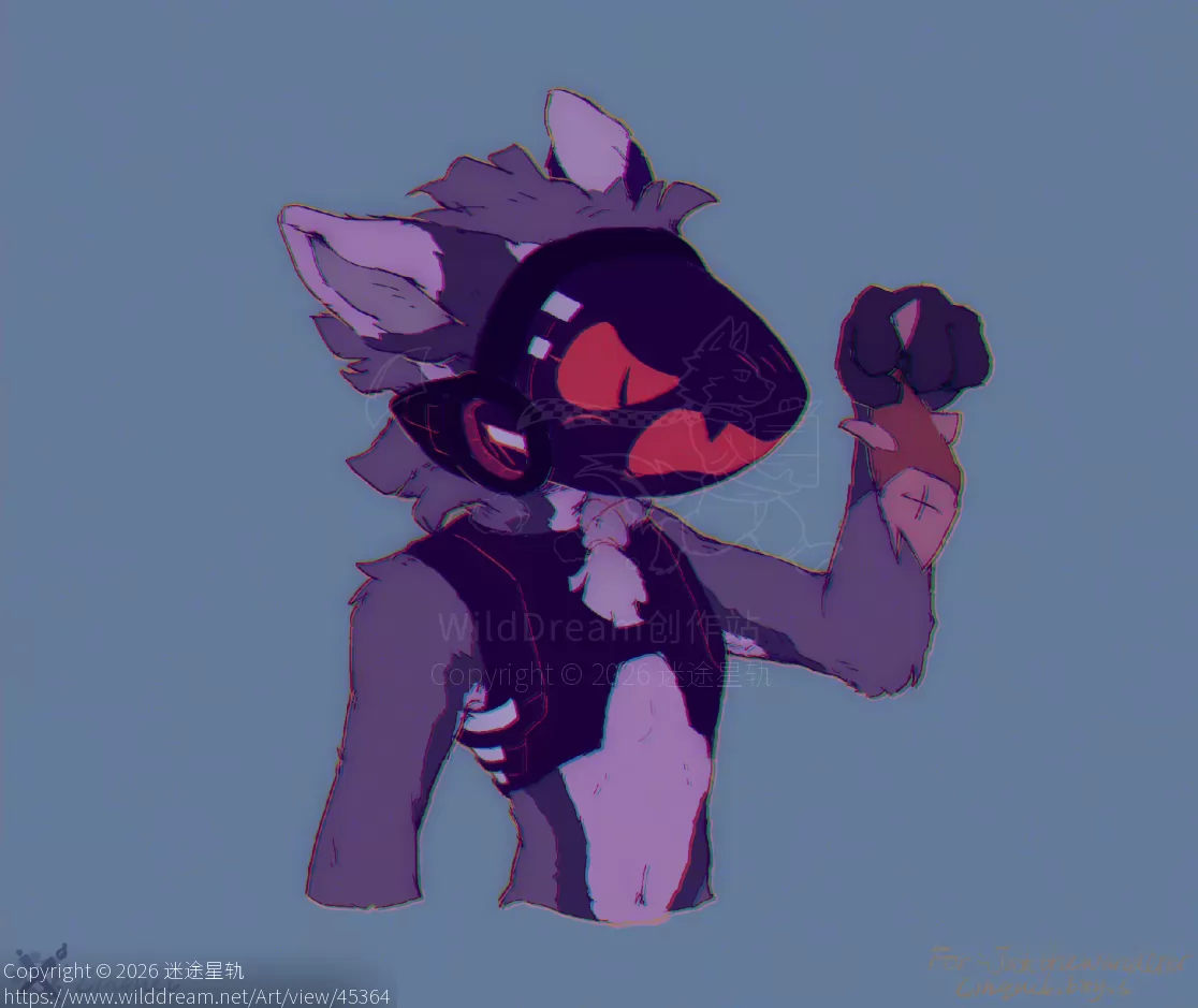 Artfight Attack Jakthewanderer by 迷途星轨, protogen