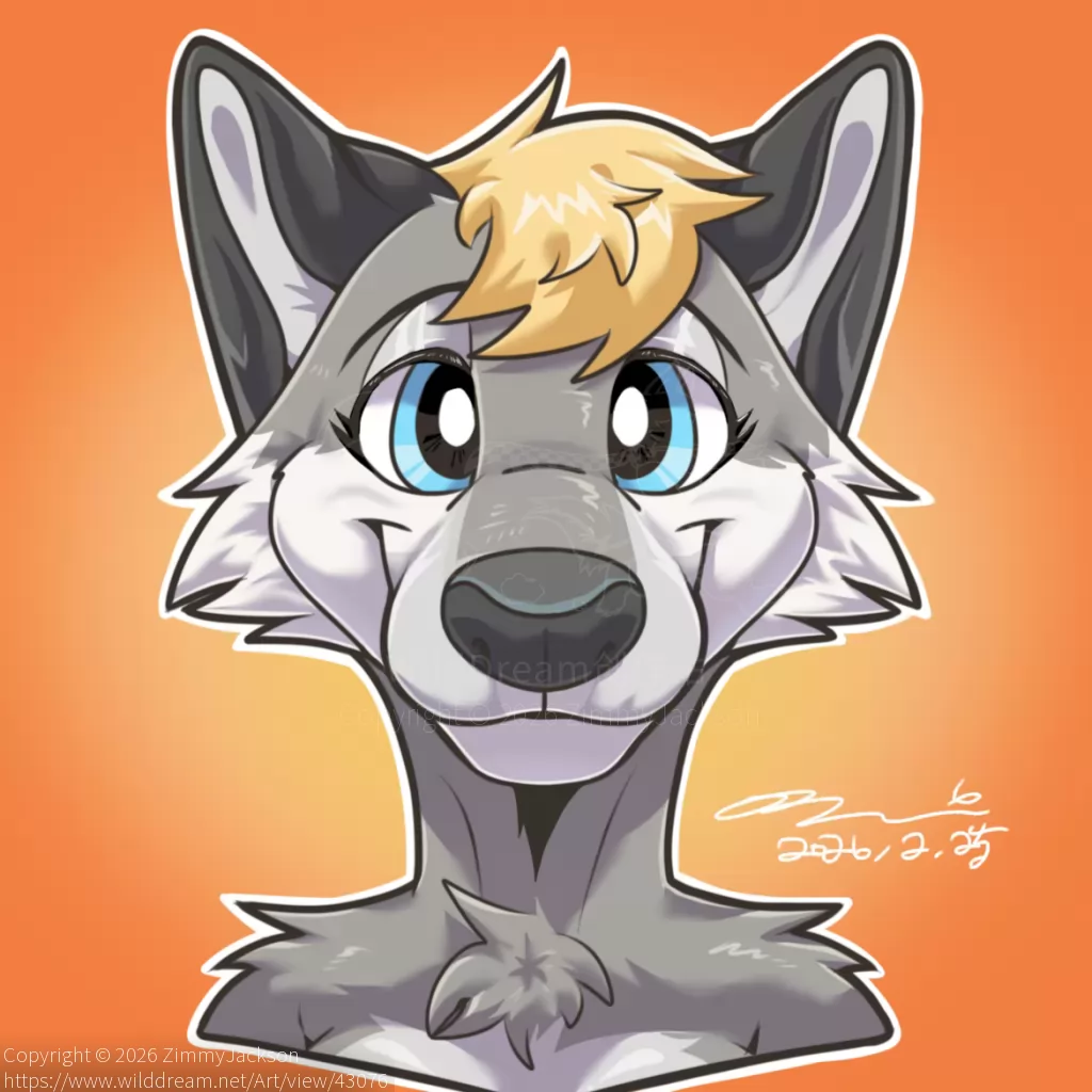 Bust  by ZimmyJackson, drawing , wolf 