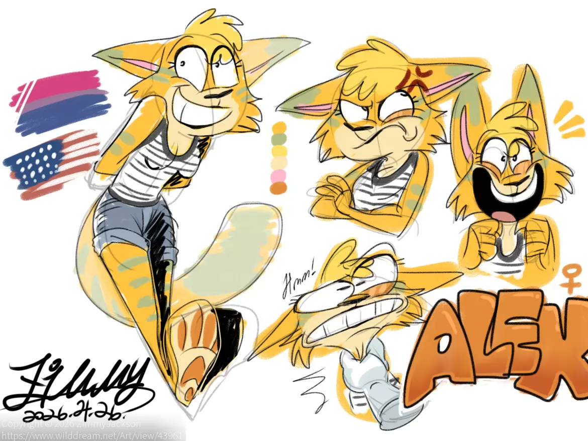 New character by ZimmyJackson, drawing 