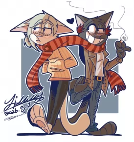 A fan art drawing of 
