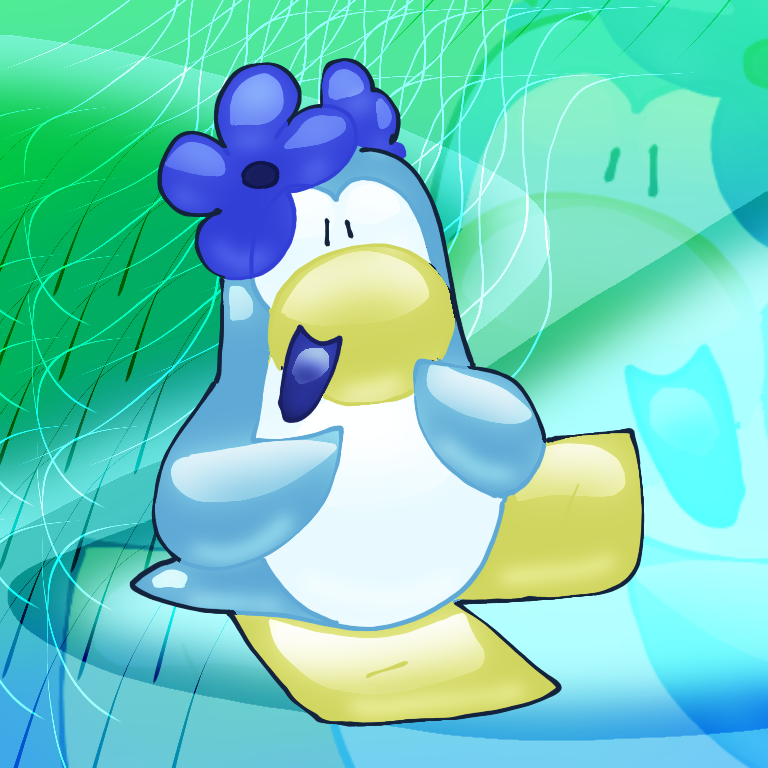 :D by M3GG1RL, club penguin, Penguin , 個人資料圖片, 霓虹燈