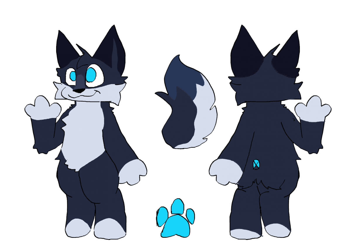 Cobalt anthro ref sheet by CryptidArtz, anthro, blue, canine, cryptidartz, dog, german shepherd