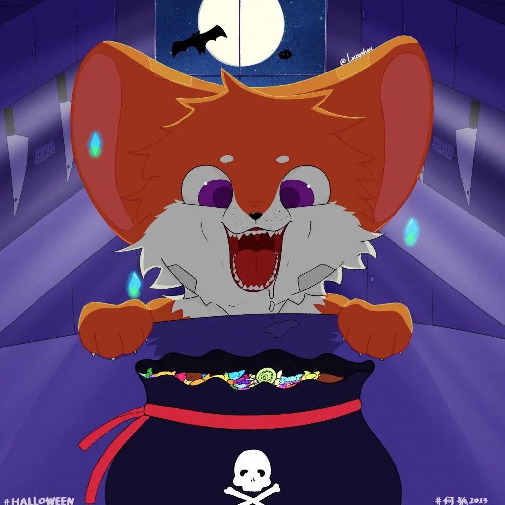 糖果可以吃 by Luarshey, fox, geometryfox, maw, halloween