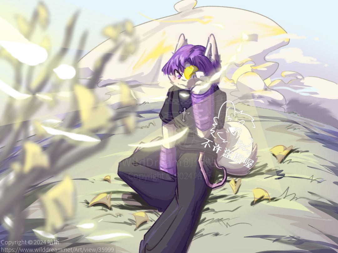 给好基友画的搞子(灬ꈍ εꈍ灬) by 岑小野鹿, furry, 手绘, 板绘