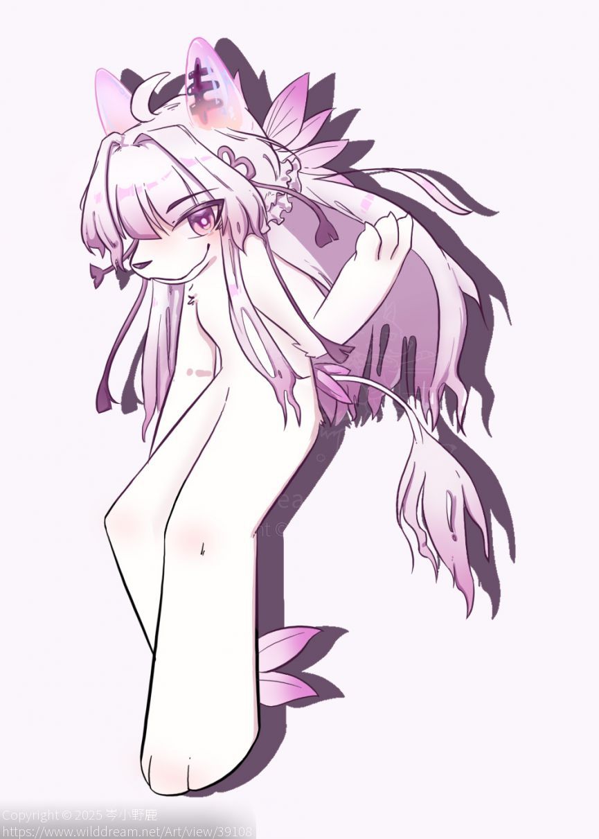 是稿件喵 by 岑小野鹿, furry, QQ兽, 板绘