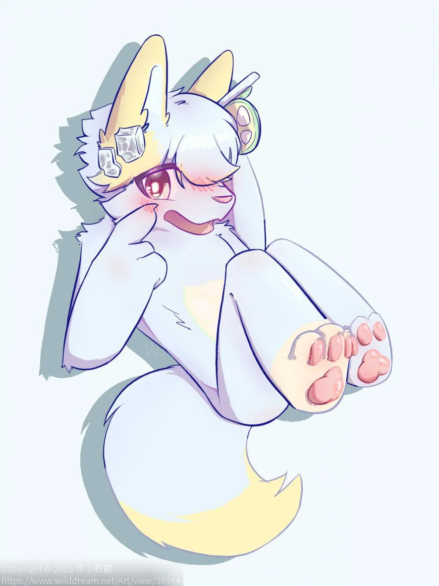 呜呜喵✧٩(ˊωˋ*)و✧ by 岑小野鹿, furry, QQ兽, 板绘