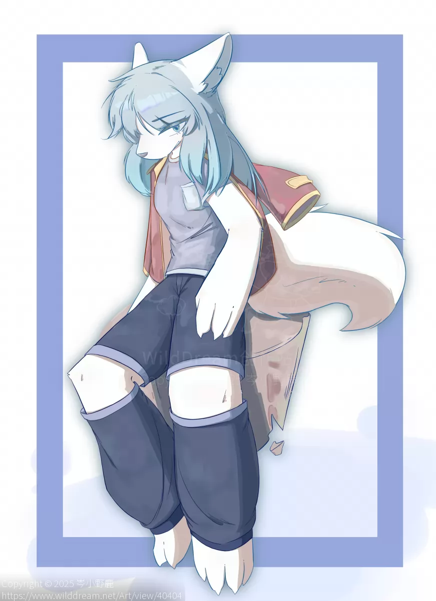 飘喵 by 岑小野鹿, furry, 板绘