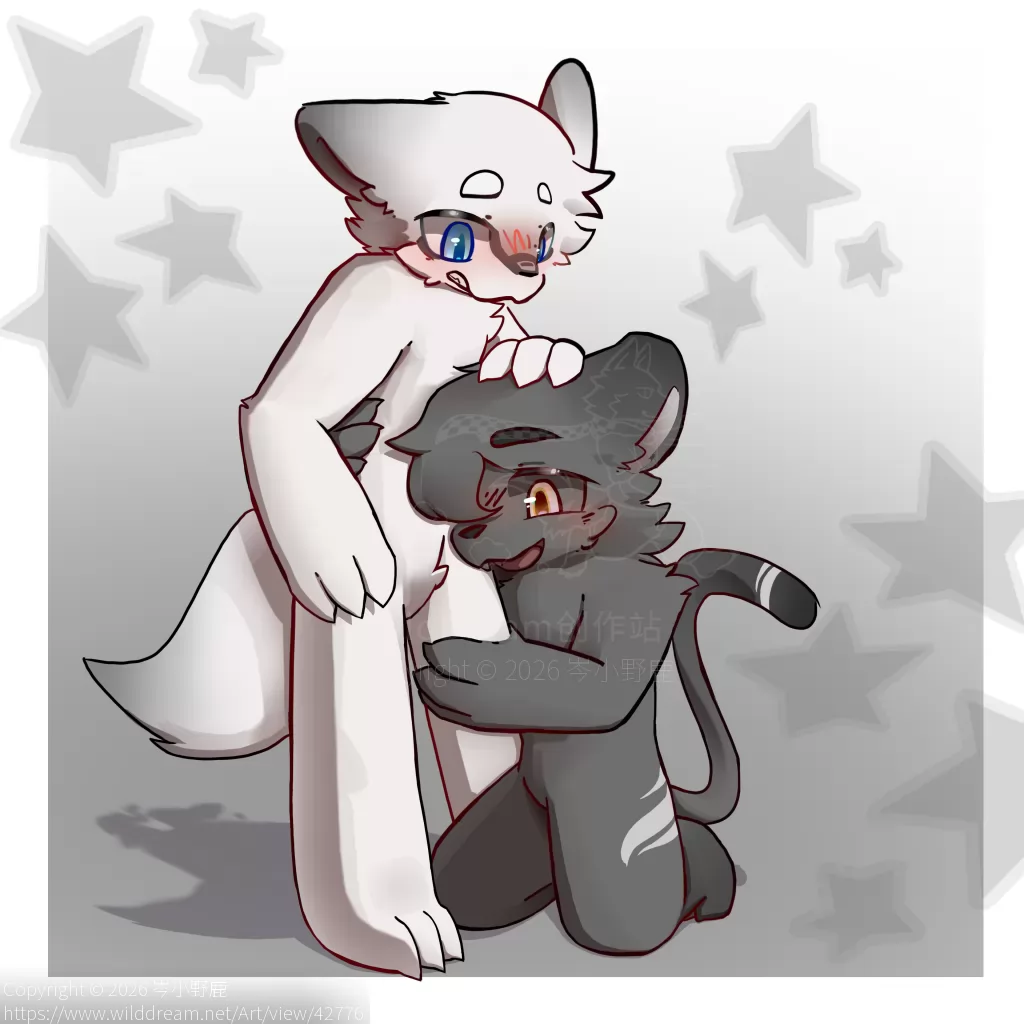 w(ﾟДﾟ)w by 岑小野鹿, furry, QQ兽, 板绘