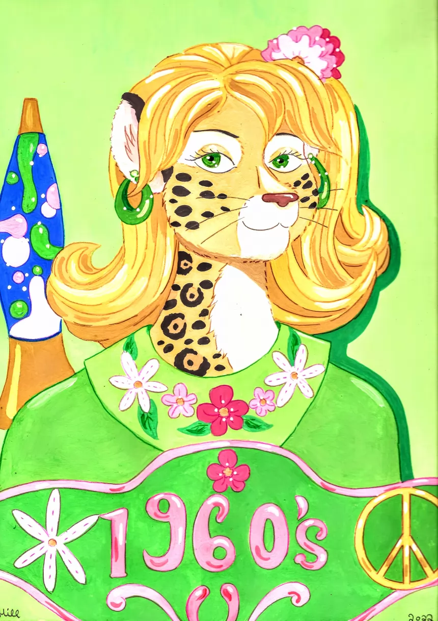 Susan by FoxyFlapper, 1960s, leopard, retro