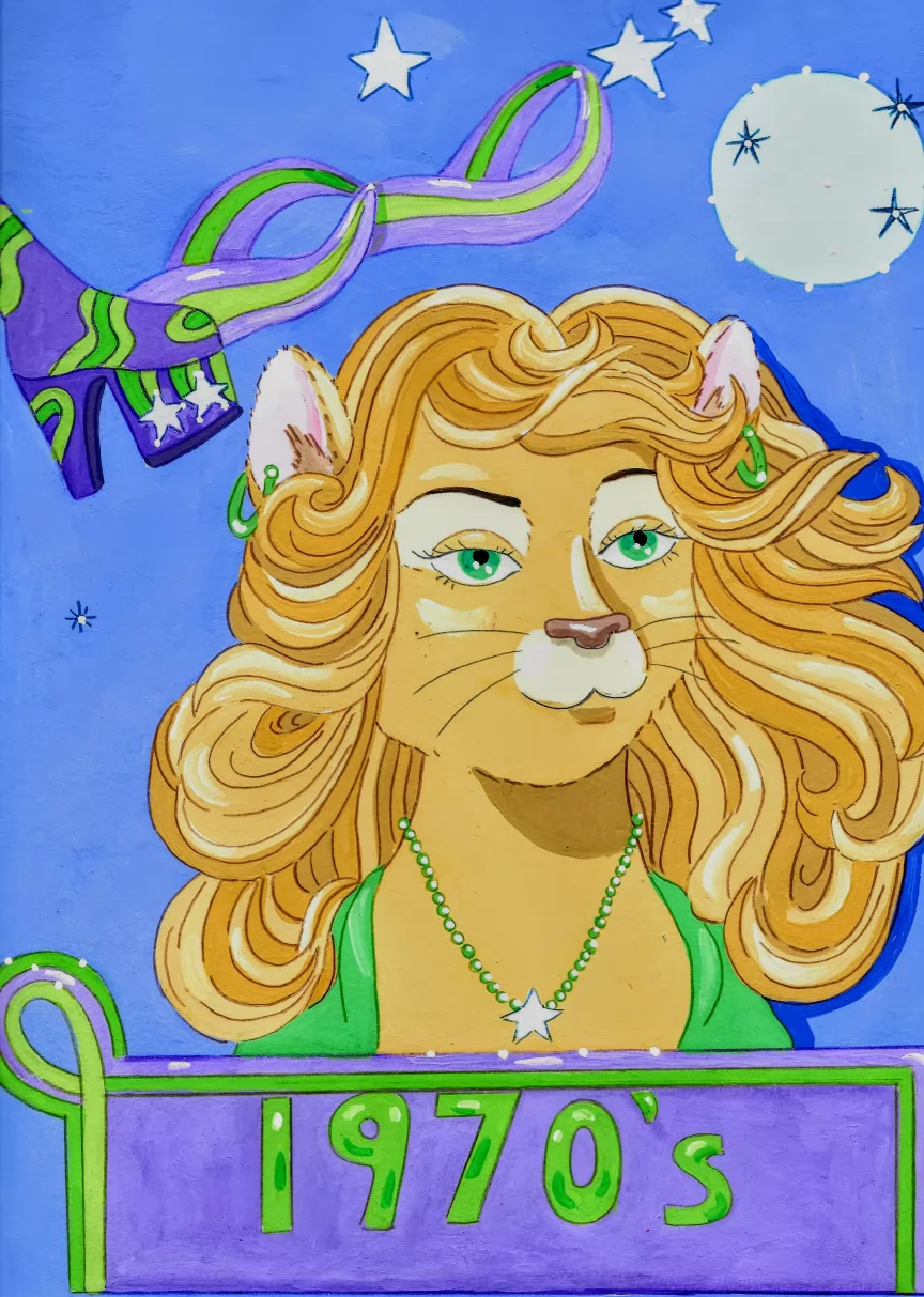 Jessica by FoxyFlapper, 1970's, lioness, retro