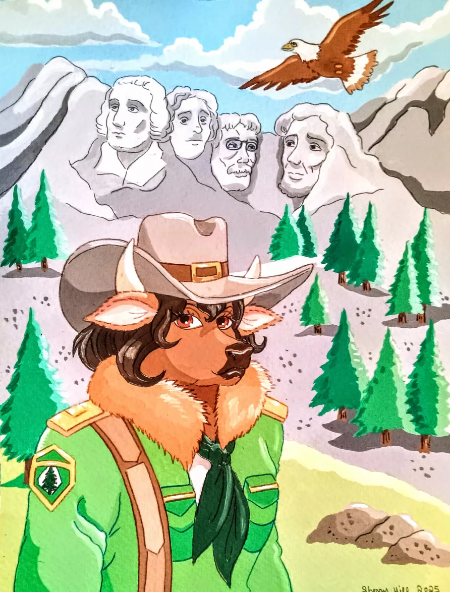 Miss South Dakota by FoxyFlapper, bison, mountrushmore, ranger, southdakota, western