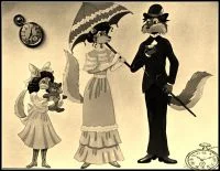 Early 1900's Wolf Family-Sepia Color by FoxyFlapper