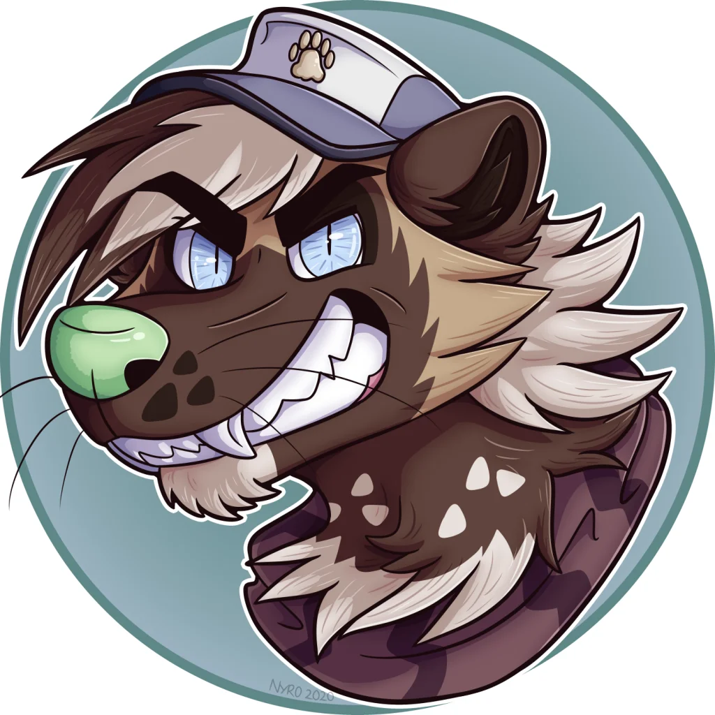 Fursona Headshot by kstreetalley, headshot, character, digital, furry, anthro, mustelid, wolverine, drawing, animal, mammal