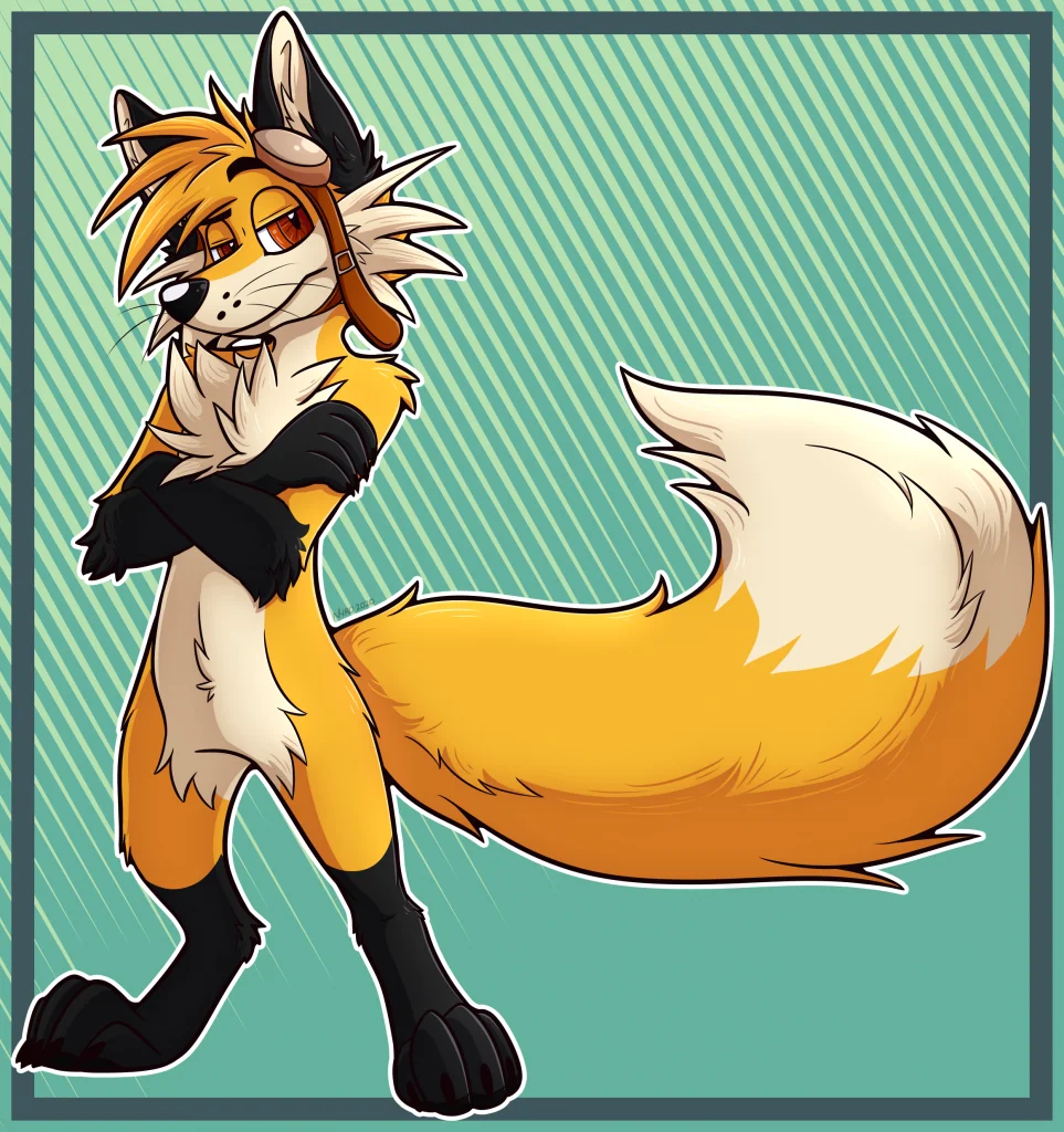 The Unlucky Fox by kstreetalley, character, digital, furry, mammal, anthro, drawing, cartoon, fox, red fox, vulpine