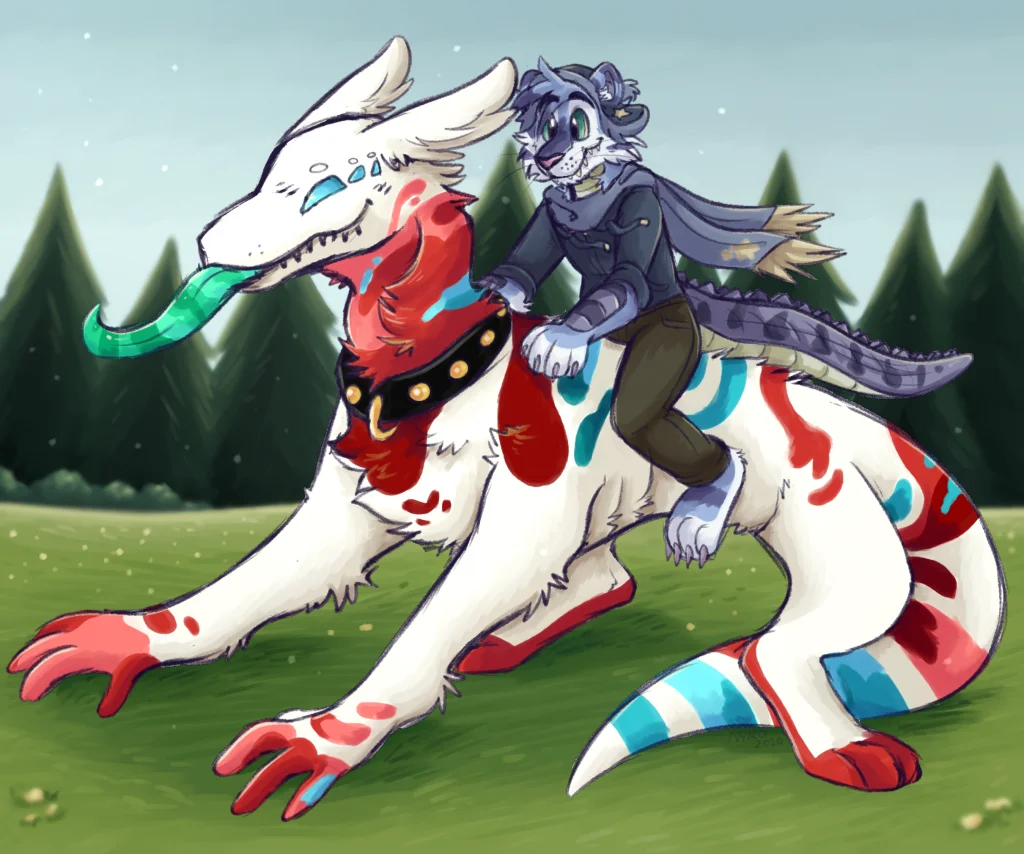 Monster Friend by kstreetalley, anthro, cartoon, character, creature, crocodile, digital, drawing, furry, hybrid, monster, sketch, tiger