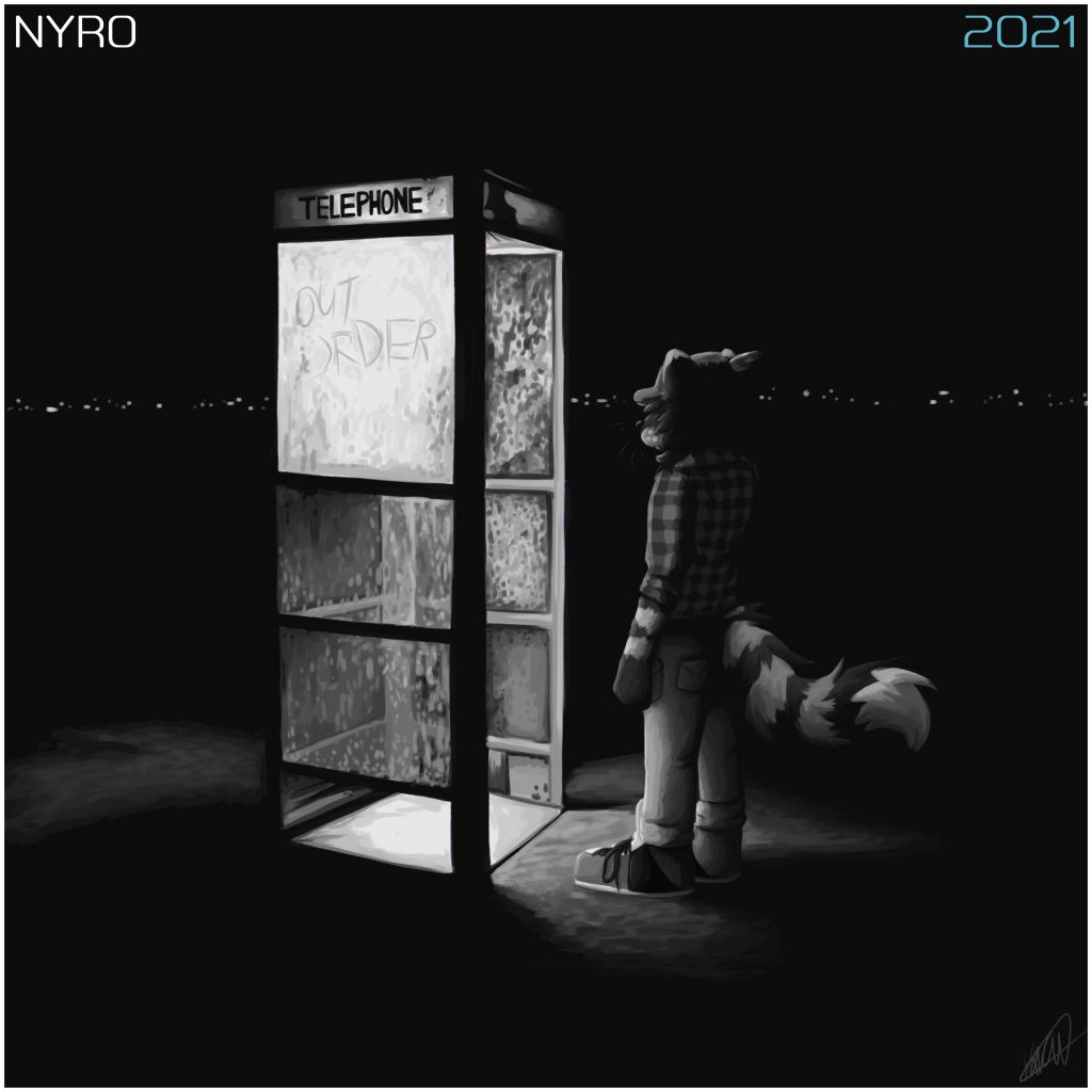 Twenty-Three by kstreetalley, raccoon, anthro, character, digital, drawing, phone booth