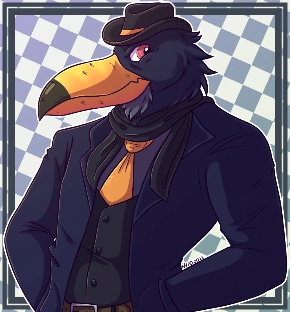 Old Man by kstreetalley, bird, avian, toucan, anthro, animal, digital, drawing, character