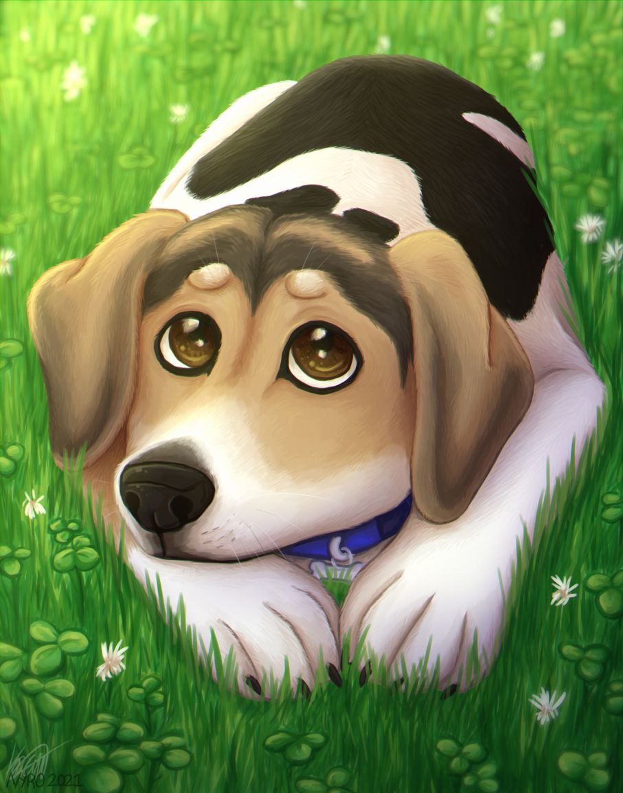 [CM] Sarah Portrait by kstreetalley, animal, dog, digital, canine, painting, commission, pet