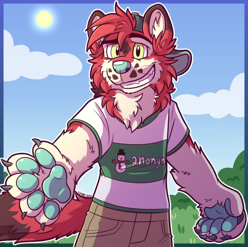 Weaker Character + Truce by kstreetalley, cartoon, dog, october prompt, character, digital, canine, dhole, wild dog, drawing, animal, mammal, anthro