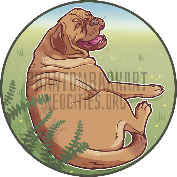 Bebe by kstreetalley, digital, canine, mammal, drawing, animal, dog, pet, dogue de bordeaux, mastiff