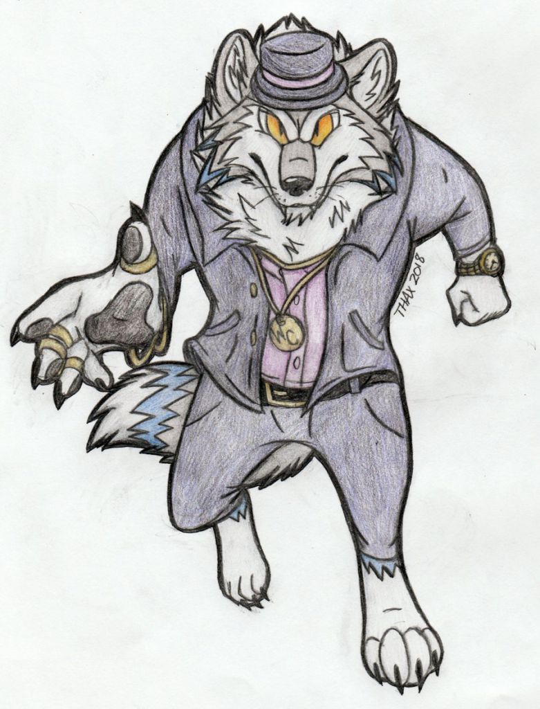 Capone 01-24-18 by kstreetalley, wolf, canine, canidae, mammal, canid, anthro, traditional, character, drawing, grey wolf, animal