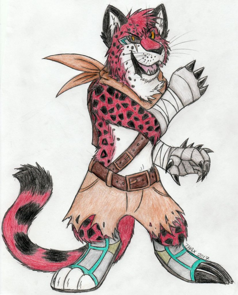 K'naro by kstreetalley, leopard, amur leopard, anthro, felidae, felid, panther, mammal, animal, character, drawing, traditional