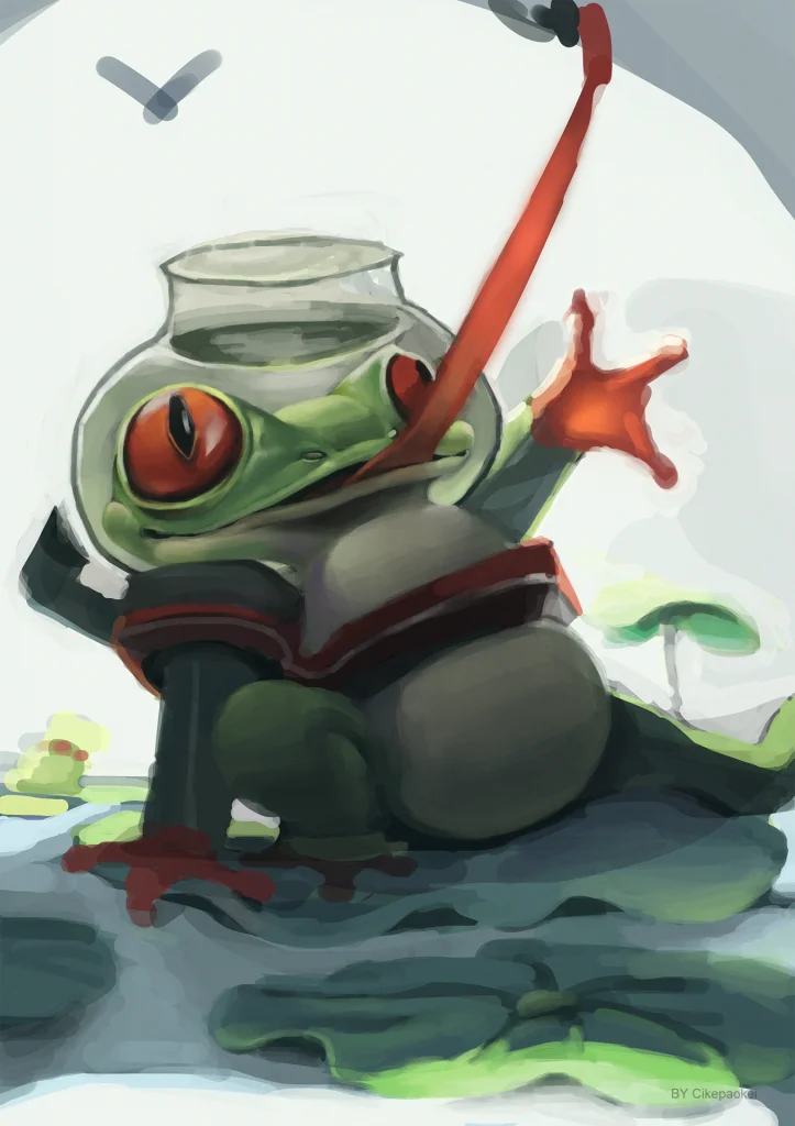 红眼树蛙 by 刺客跑尅, 青蛙