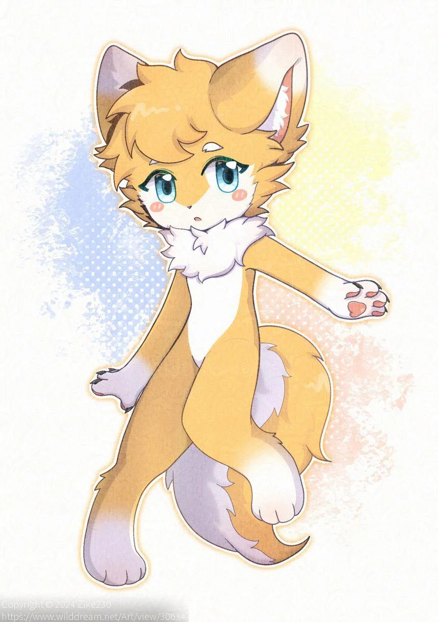 模板 by Zike230, furry, Q版, 全身, 兽设