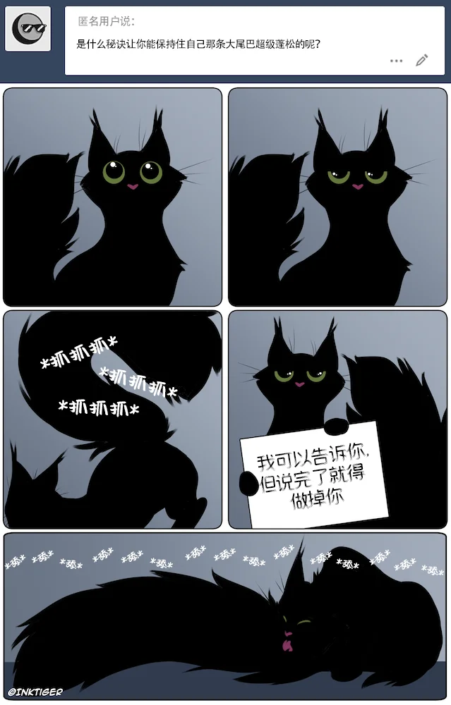 【授权汉化】Ask Theo | 提问猫猫西奥#7 by 305寝, 漫画, 授权汉化, FaQ, 黑猫, 西奥