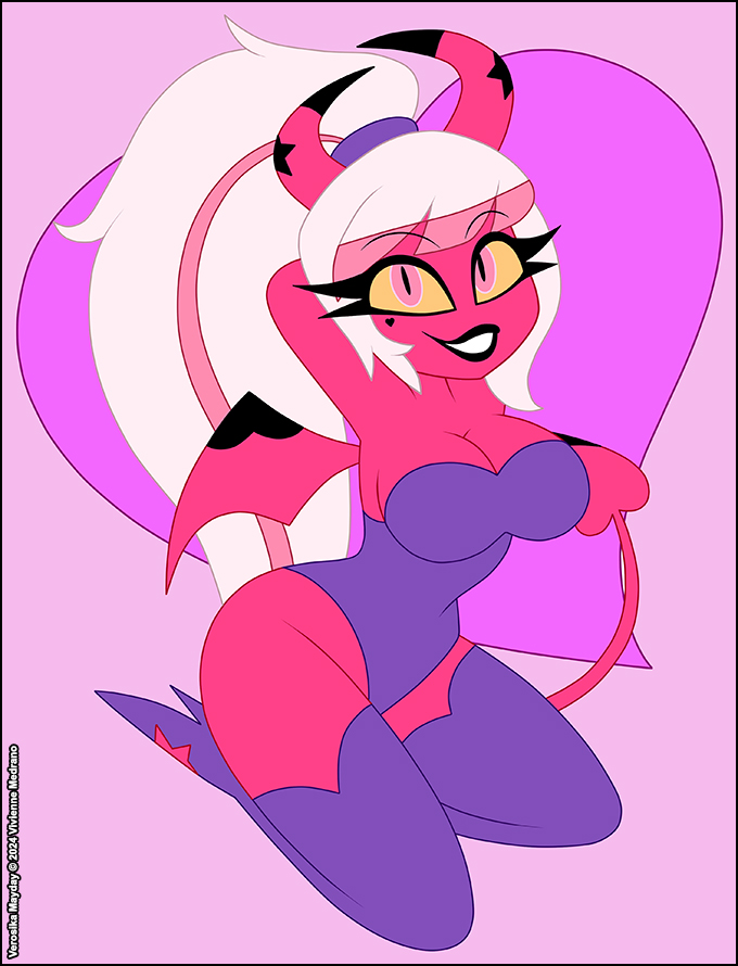 Pink Heart by Verona,  verosika mayday, helluva boss