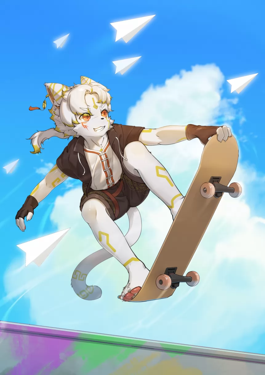 【好看不涩】好 滑 的 板 by 鬼山龙一, 兽太, 可爱, 福瑞, 约稿, 鬼山龙一