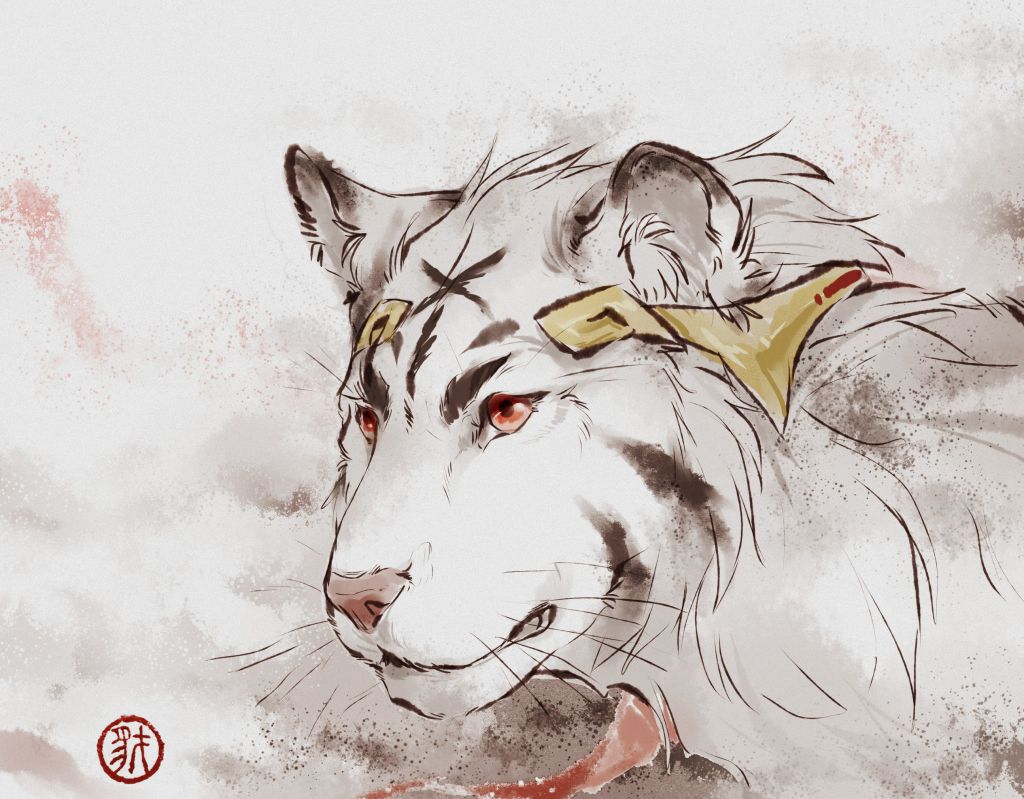 tig by 小驭, 虎, 中华风, 白虎