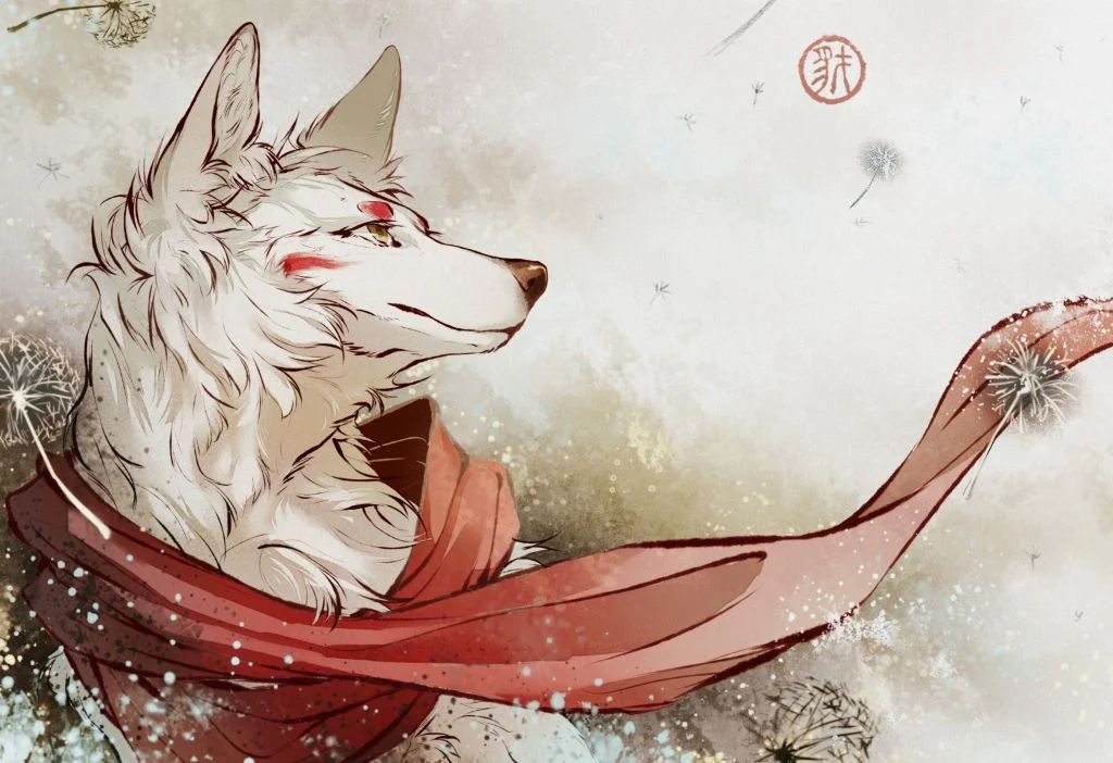 国风头像 by 小驭, 狼, 古风, furry