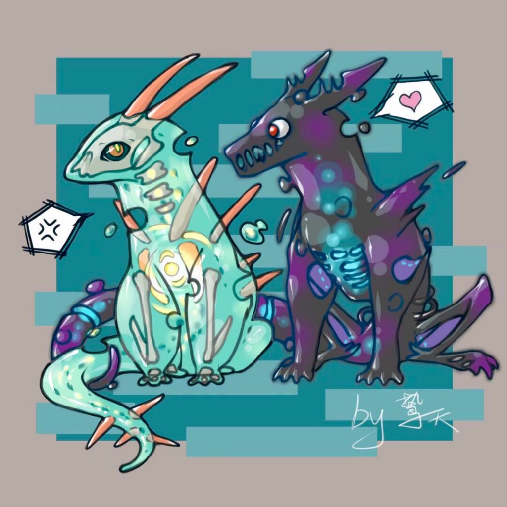 自家Abel和十二家的Goopy的河图 by 鸷爷