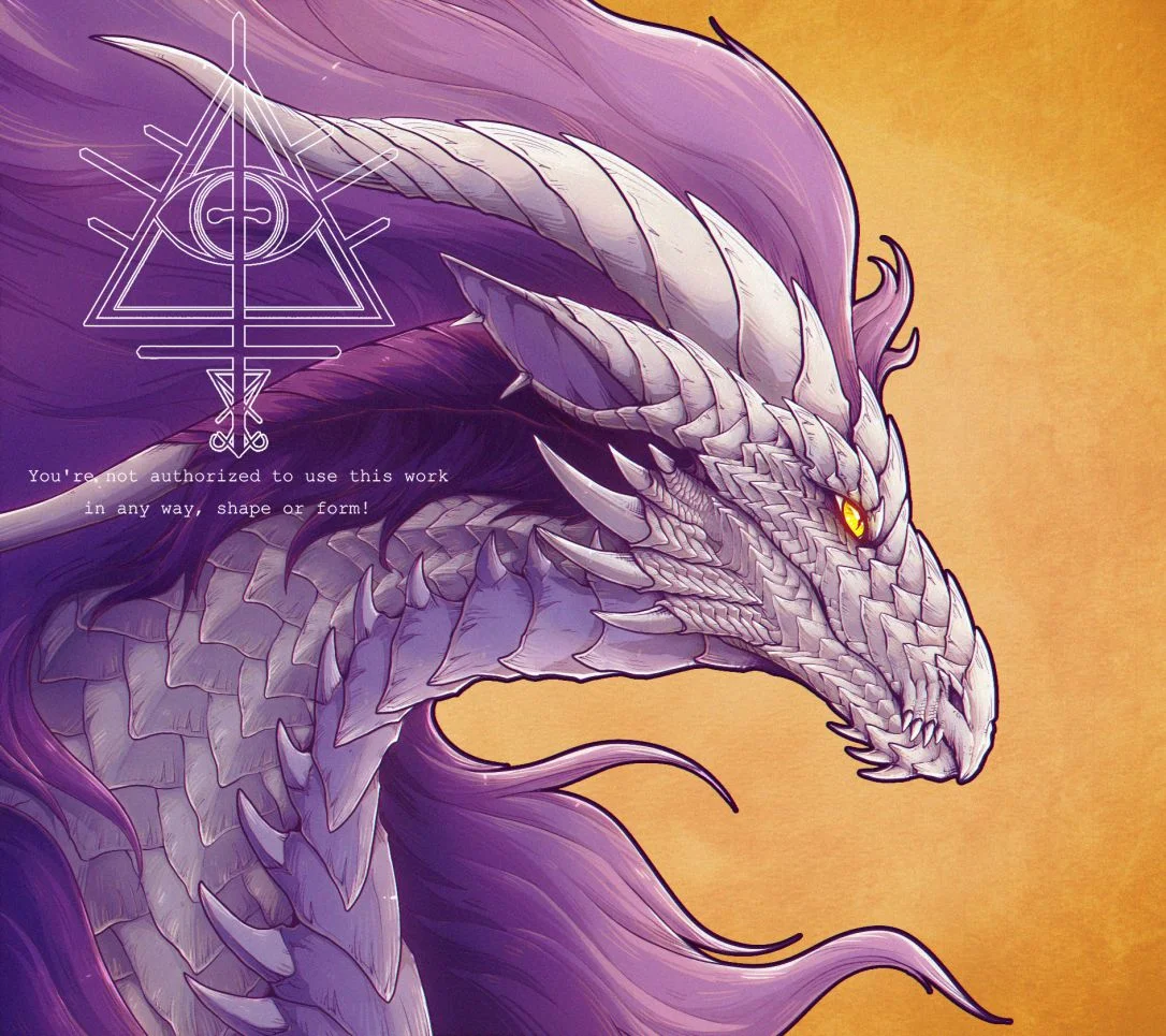 【稿】白龙脑壳 by 辐射渡鸦, 龙, 西方龙