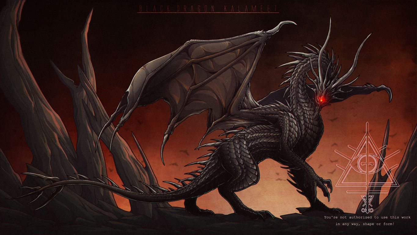 Run, hide! Before Kalameet sees you! by 辐射渡鸦, 西方龙, 黑暗之魂, 黑龙, 龙
