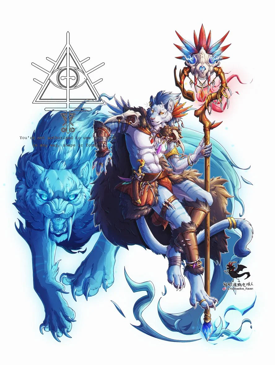 委托 by 辐射渡鸦, 幻想生物, 狮子, 猫, 虎