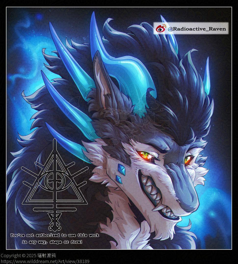 【稿】头像0402 by 辐射渡鸦, furry, 幻想生物, 西方龙