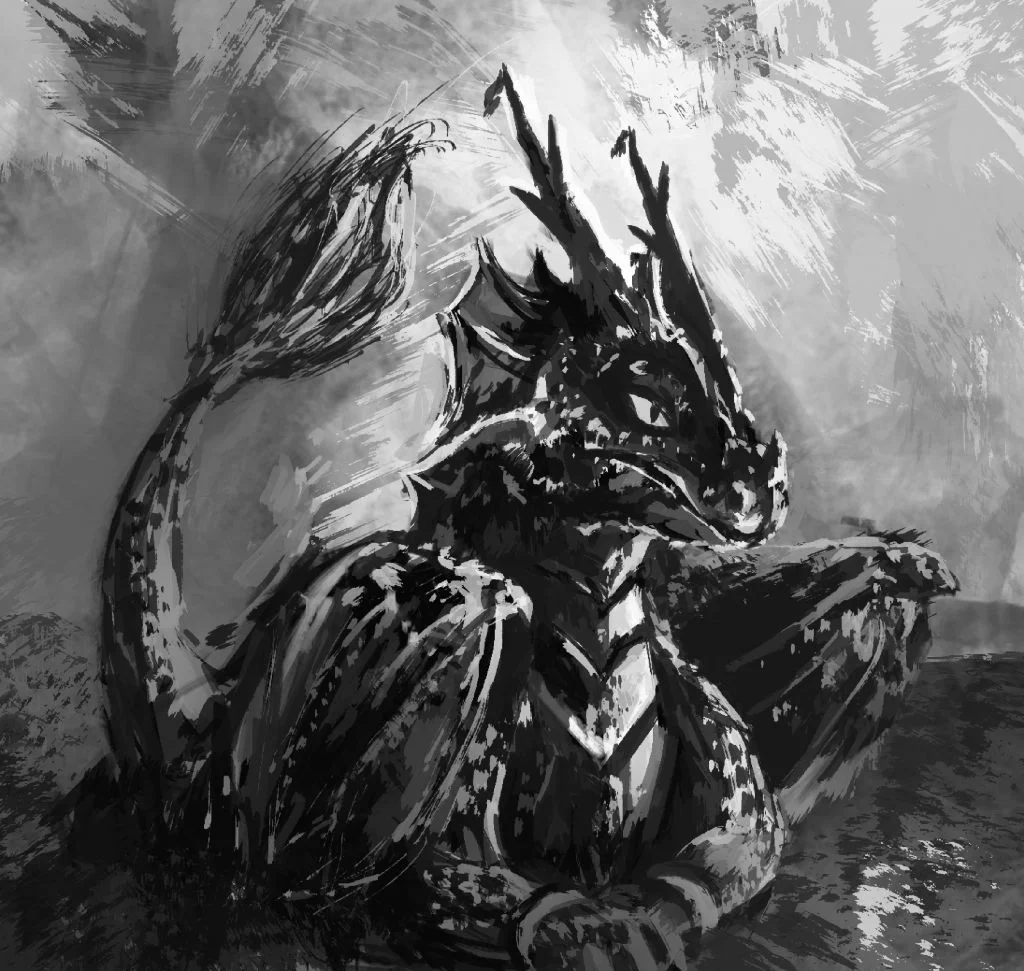 ？？ by 㟄爖白, 黑白