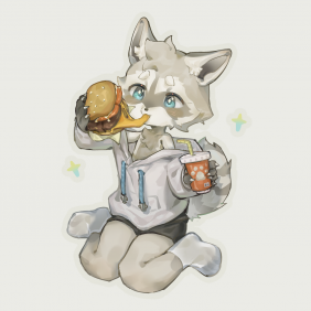 吃汉堡 by zzz之余