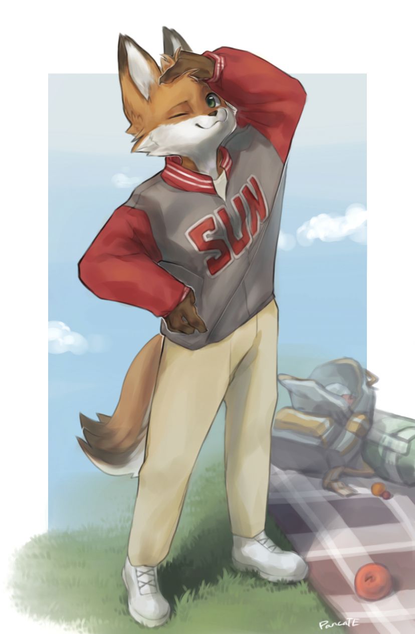 🦊🏕🍎 by 毛猫饼子PancaTE, 狐狸