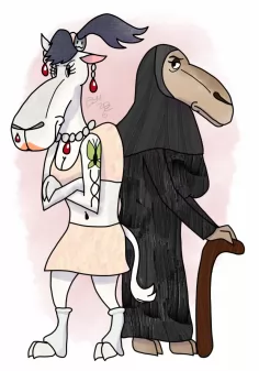 Two offended camels
