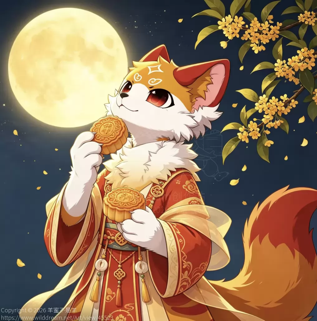中秋—Yangmee by 羊蜜不是羊, 狐, furry