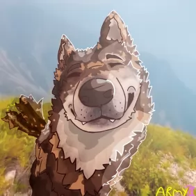 Happy wolf by army_78