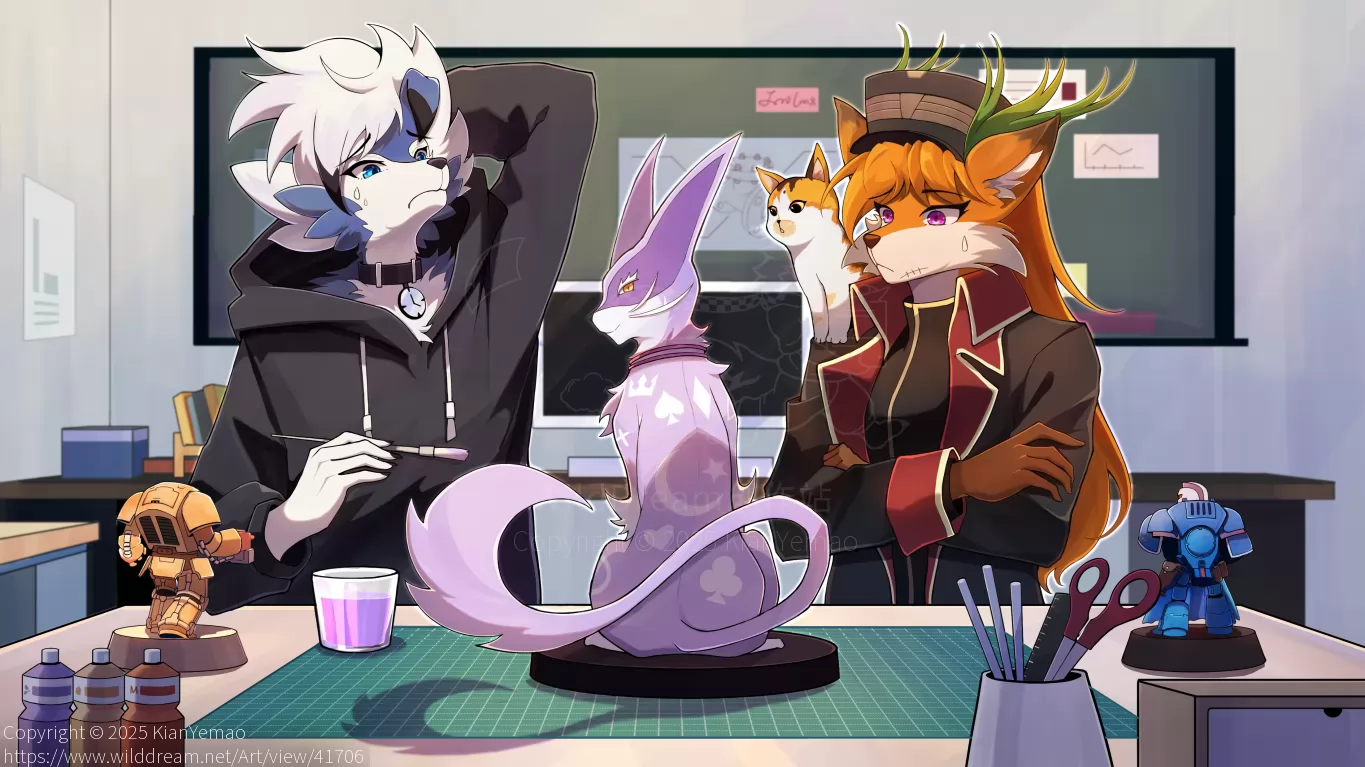模型？ by KianYemao, furry, OC, 兽, 兽人, 宝可梦, 插画