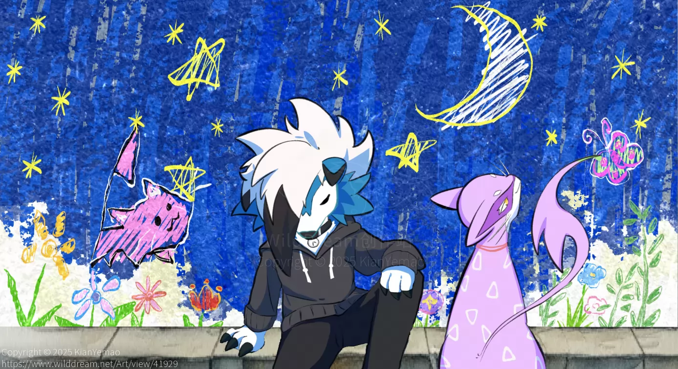 梦里有什么？ by KianYemao, 插画, furry, OC, 宝可梦, 兽人, 兽