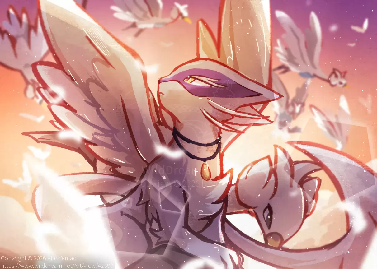 翅膀 by KianYemao, furry, OC, 兽, 兽设, 宝可梦, 插画