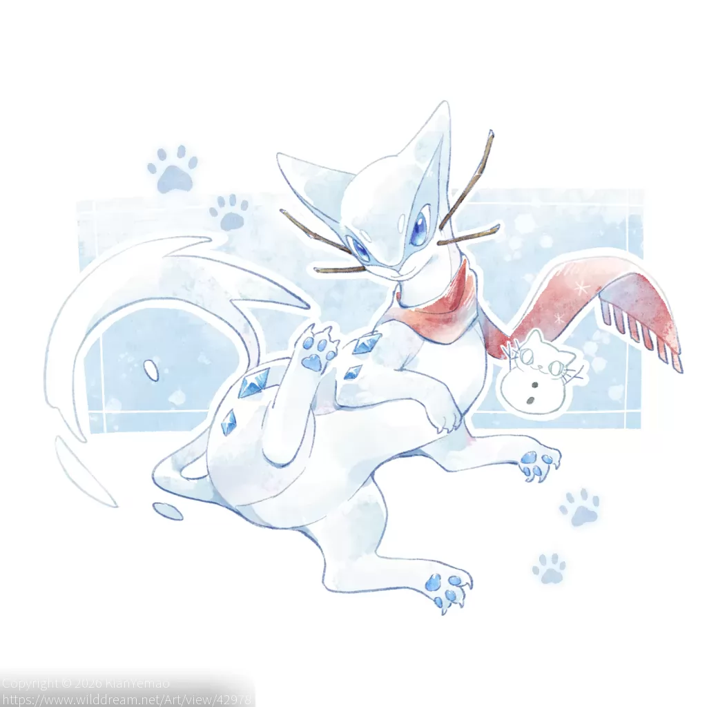 雪猫 by KianYemao, furry, OC, 宝可梦, 兽, 兽设